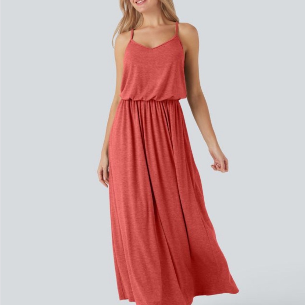 HALARA Coral Maxi Dress